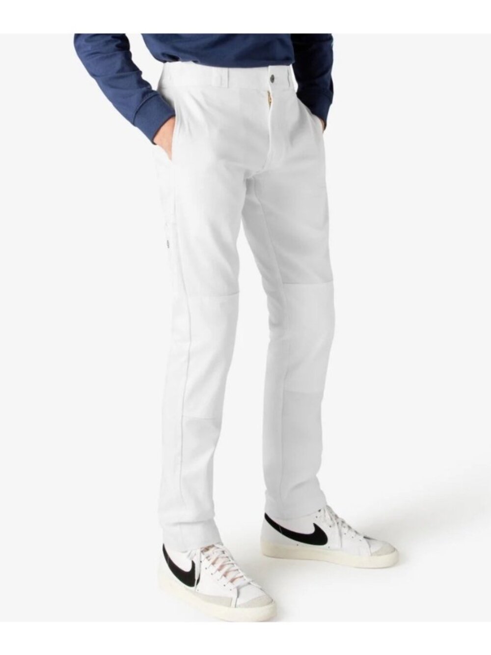 Dickies Men’ Flex Twill Work White Pants Skinny Fit With Straight Leg Size 28X32